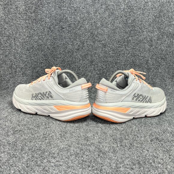 Hoka Bondi 7 Running Shoes Women's Size 8.5 Grey Athletic Training Run Sneakes - Picture 7 of 13